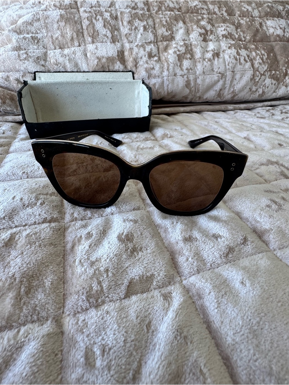 DITA Day Tripper 18K Gold Sunglasses with Brown Lenses